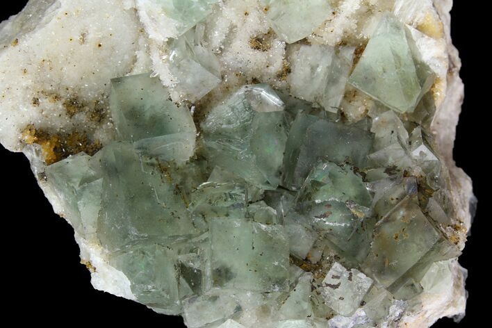 Sea-foam Green, Cubic Fluorite Crystal Cluster - Morocco #138251